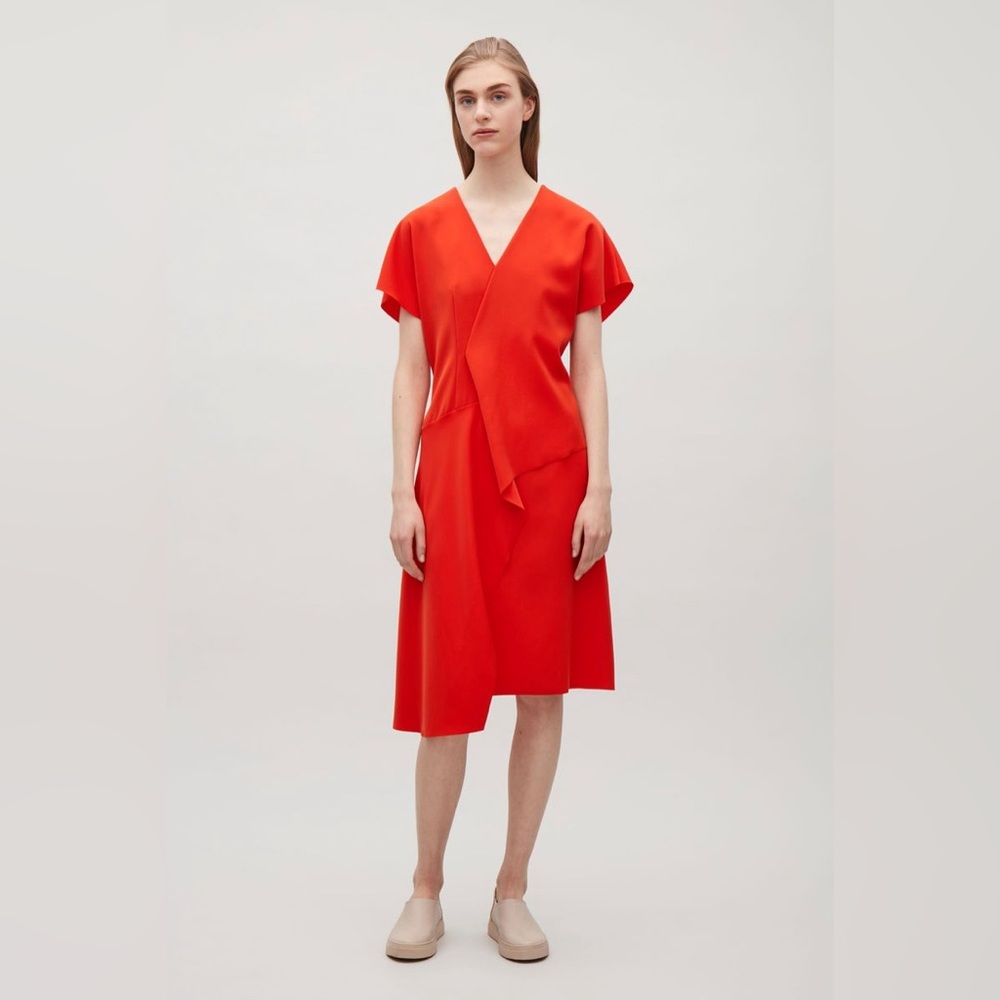 COS Draped V-neck Dress